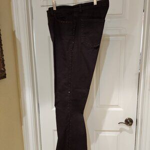 NYDJ's Size 10 Chocolate Brown Jeans w/Rhinestones.